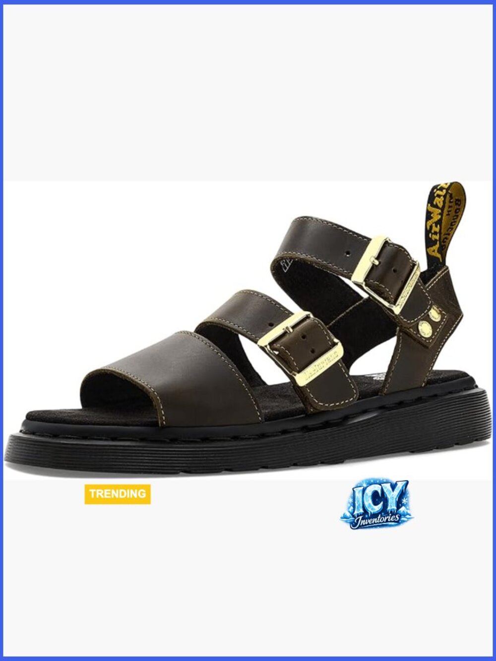 Leather Gladiator Sandals with Adjustable Buckle Straps